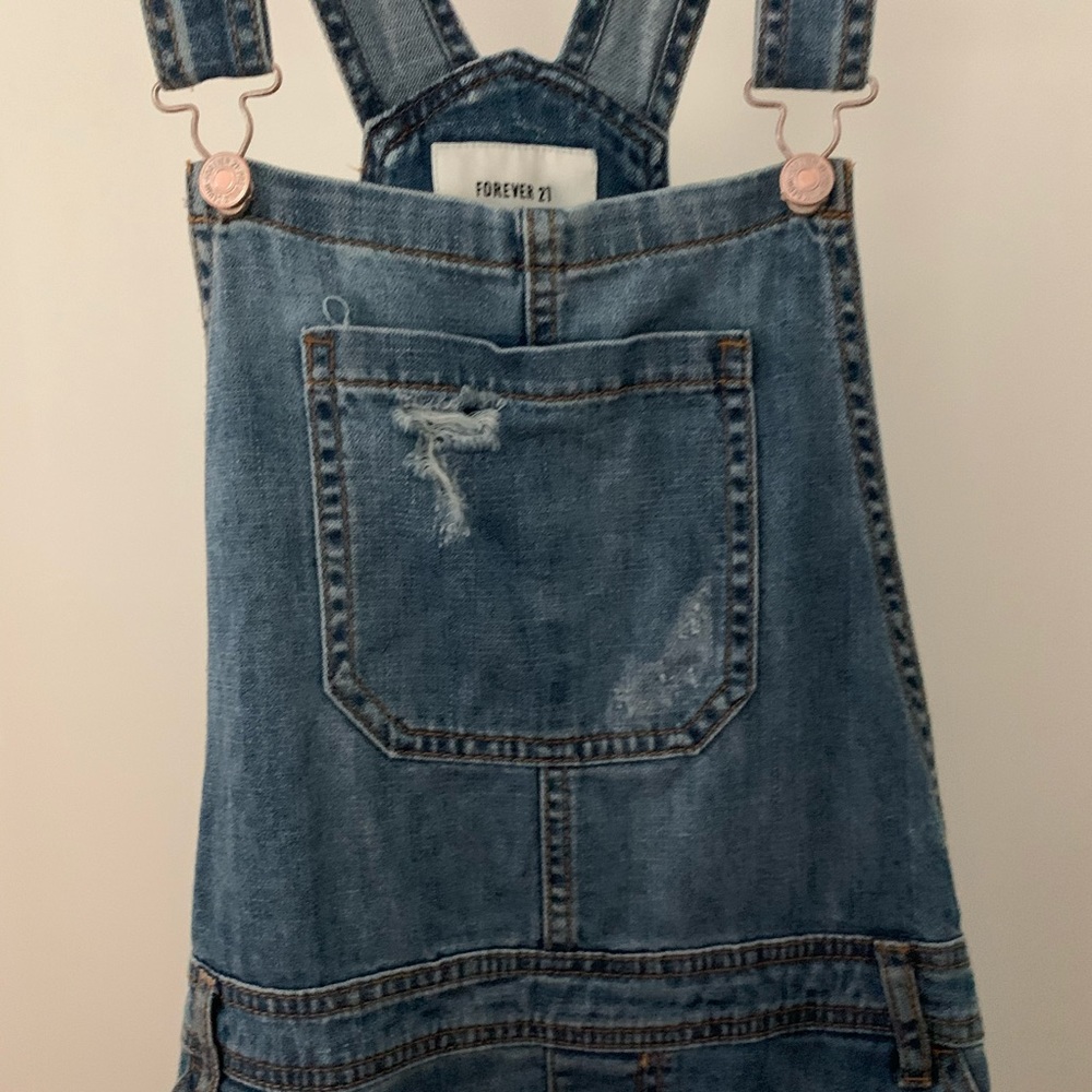Denim overall dress